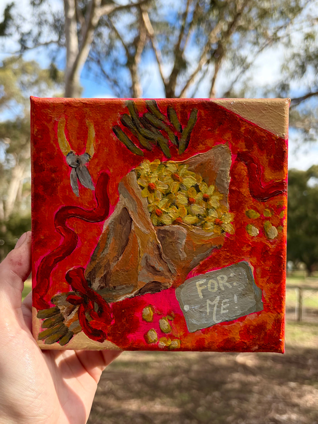Mini Painting - Buying Myself Flowers