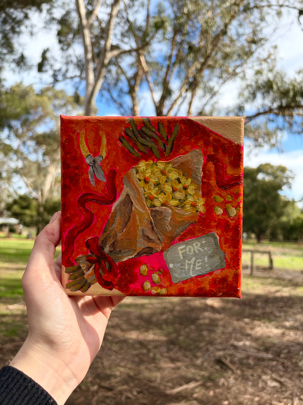 Mini Painting - Buying Myself Flowers